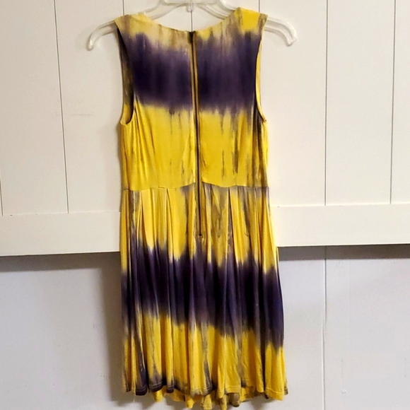 CHERISH OMBRE DRESS YELLOW/PURPLE - Picture 2 of 2